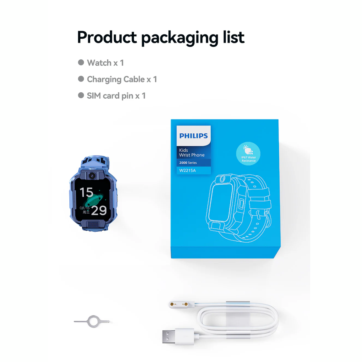 Philips Kids Smart Watch Dual Camera 1.83 Inches Screen 4G Phone GPS ...