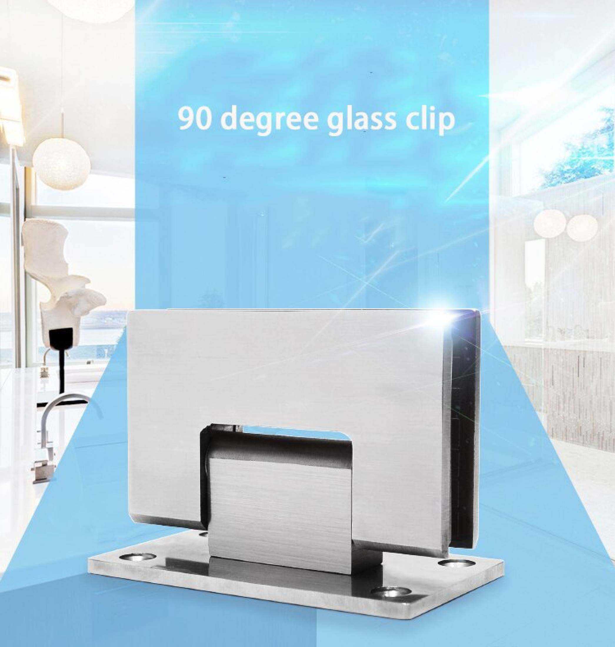 Shower Hinge Wall Glass Bathroom Clip Pintu Kaca engsel clip 浴室夹 ...