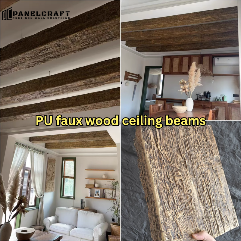 PU Faux Wood Ceiling Beams Urethane Polyurethane Fake Timber Beam ...