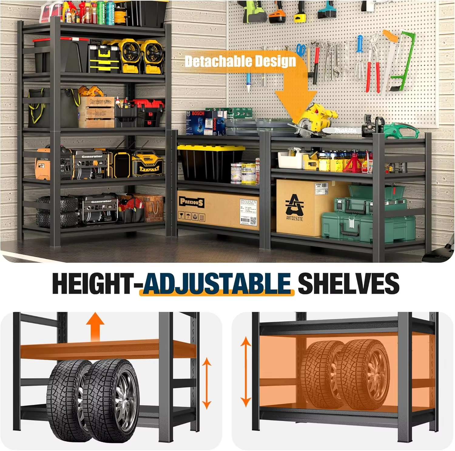 [Sg Stock] 3/5/6 Tier Adjustable Boltless Storage Rack, Home Kitchen ...