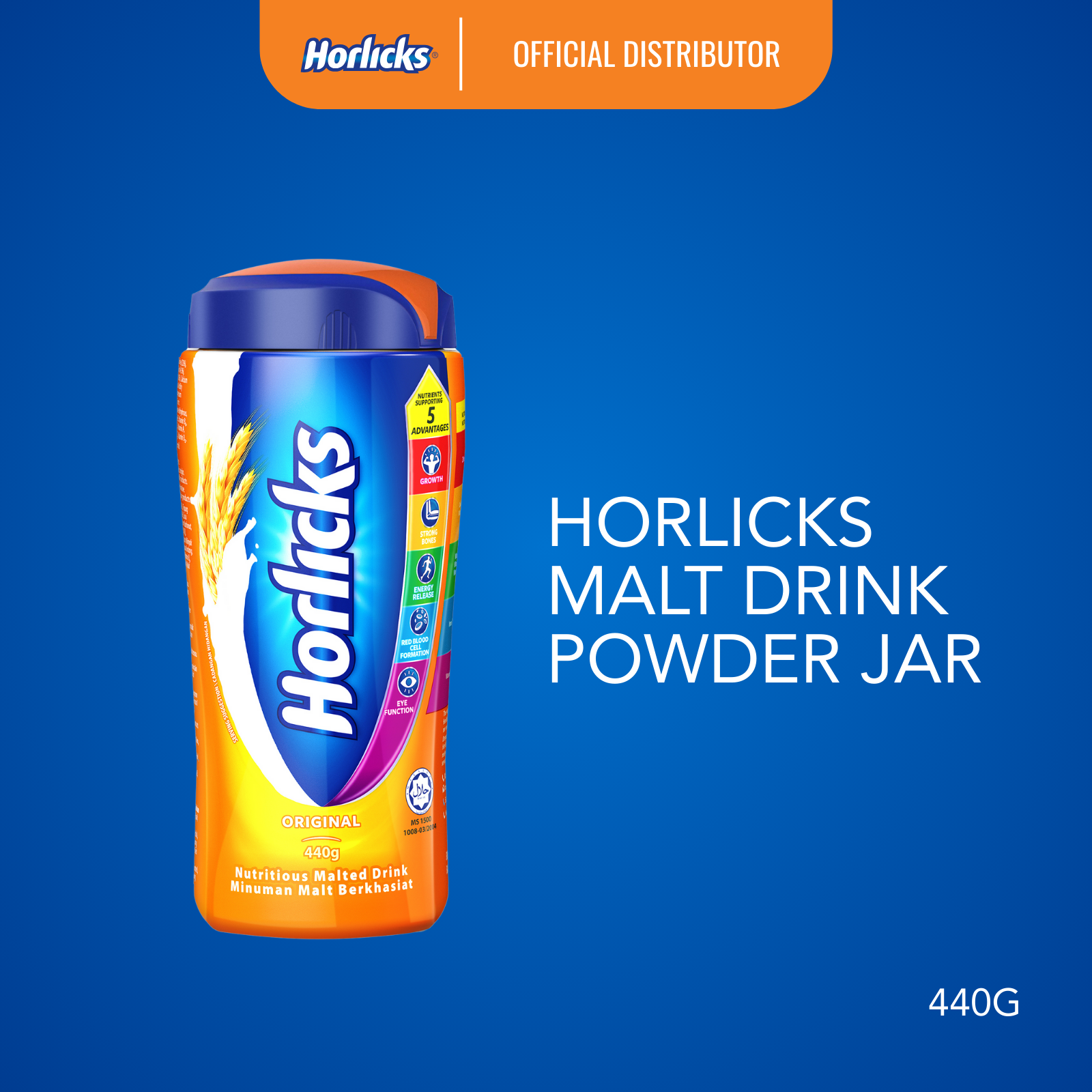 Horlicks Malt Drink Powder Jar - 440g | Shopee Singapore
