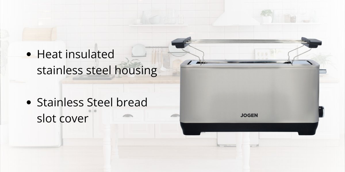 JOGEN BT 2216 Long Slot 2 Slices Toaster XL with Browning Control ...