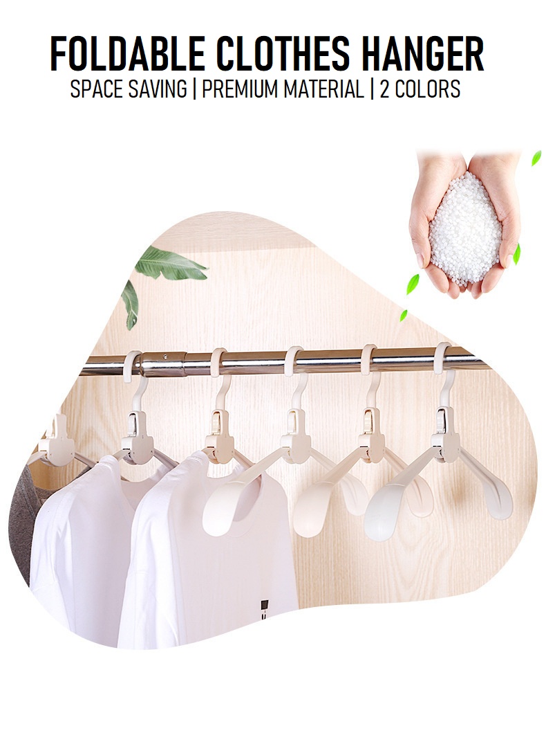 Foldable Collapsible Clothes Hanger Non-Slip Folding Travel Hanger ...