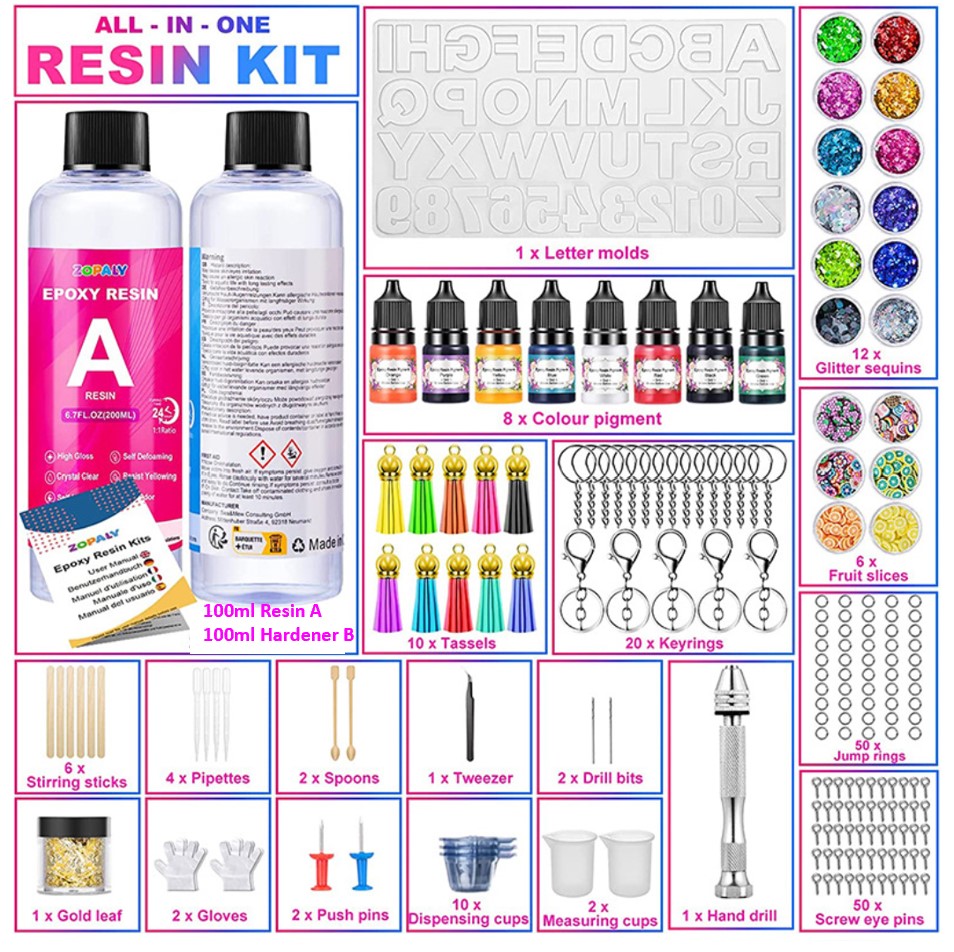 Epoxy Resin Jewelry Making Kit - Resin Kits for Beginners with Molds ...