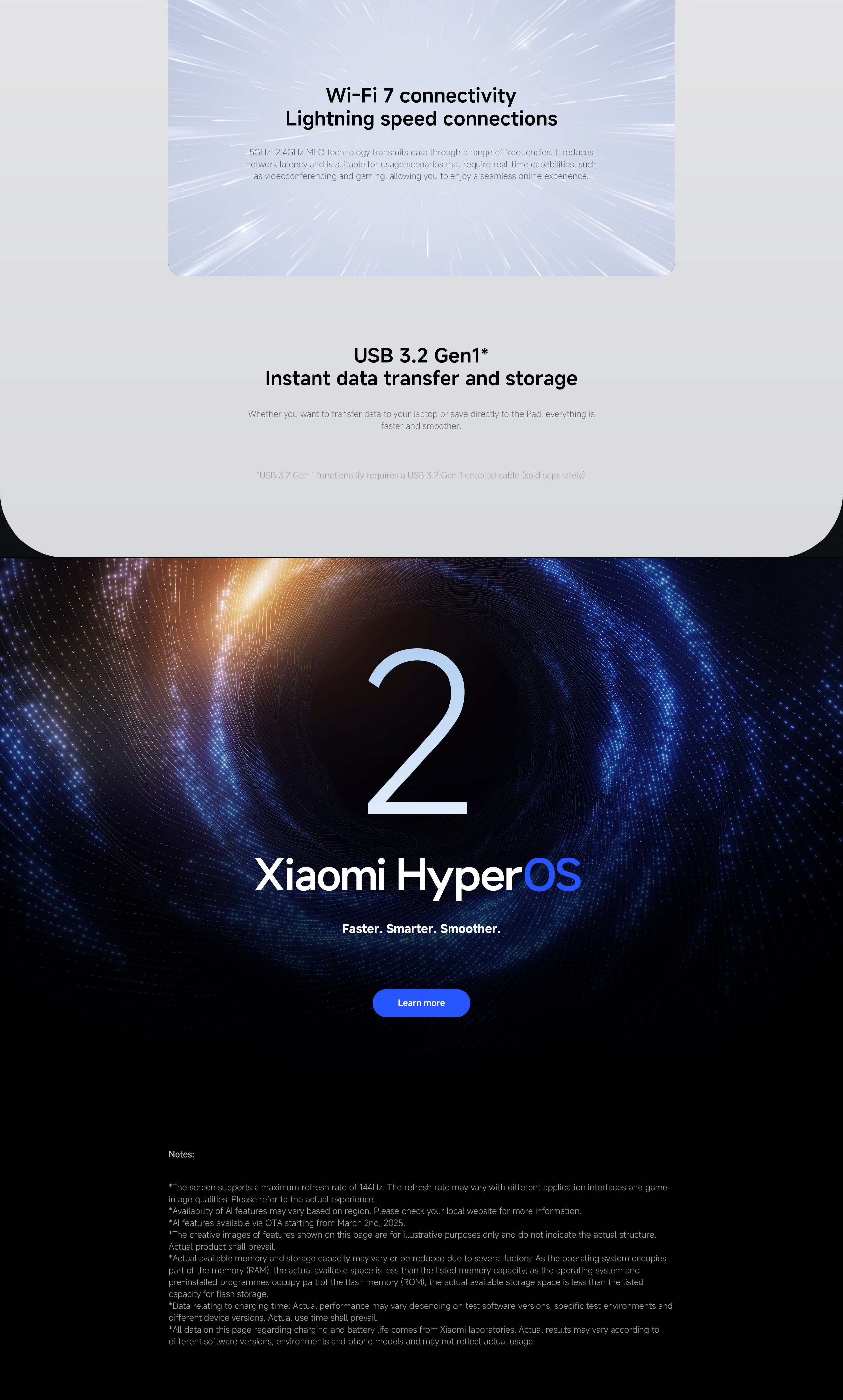 Xiaomi Pad 7 Tablet 12+256GB Wi-Fi - Display 3.2K 144Hz, Snapdragon 7+ Gen 3, Batteria 8850mAh, Ricarica Inclusa (Blu)