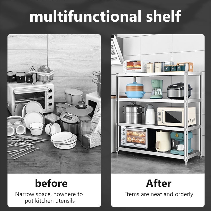 Stainless Steel Kitchen Storage Rack Multi-layer Kitchen Rack Storage ...