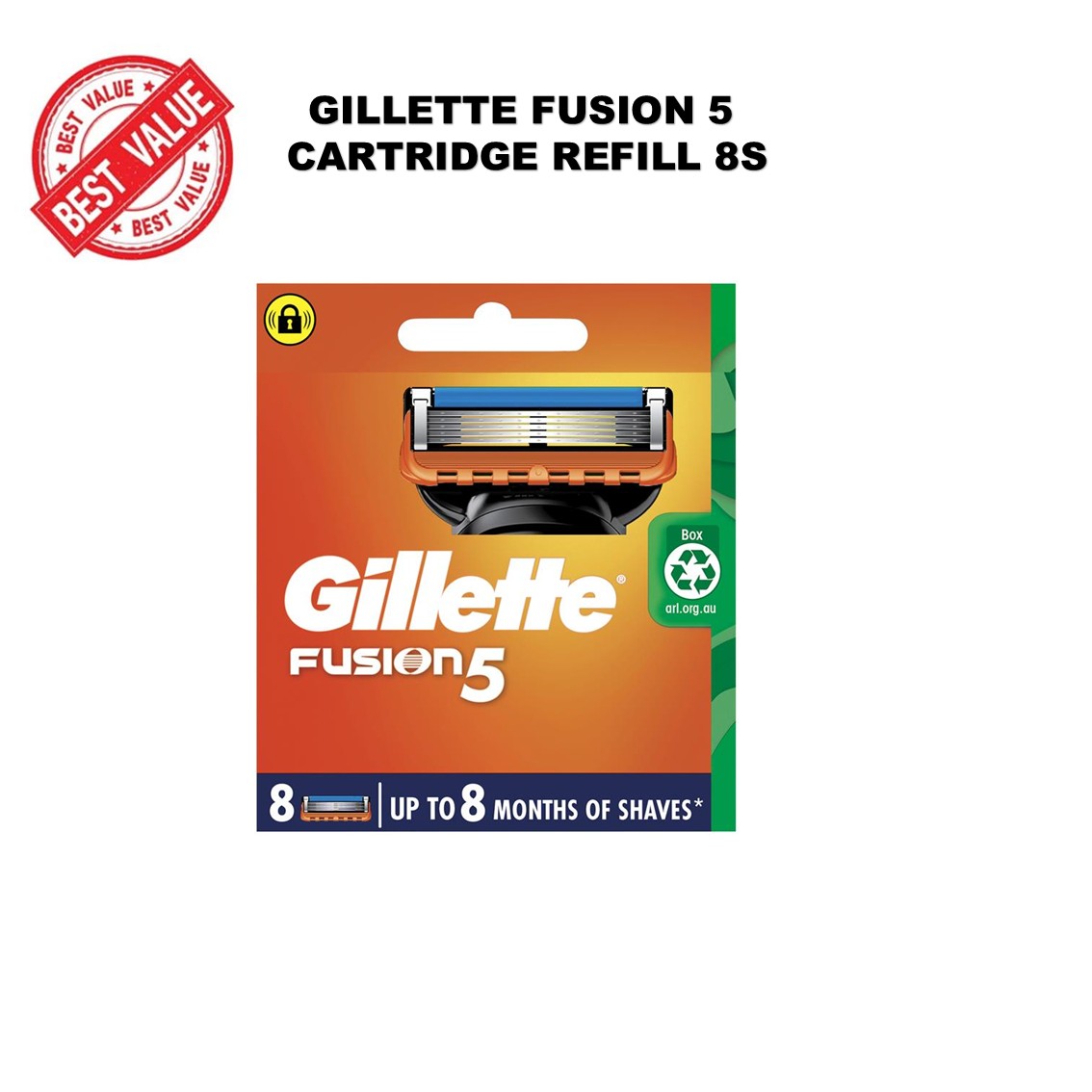 Gillette Fusion 5 Razor Shaver Cartridge Refill 8s | Shopee Singapore