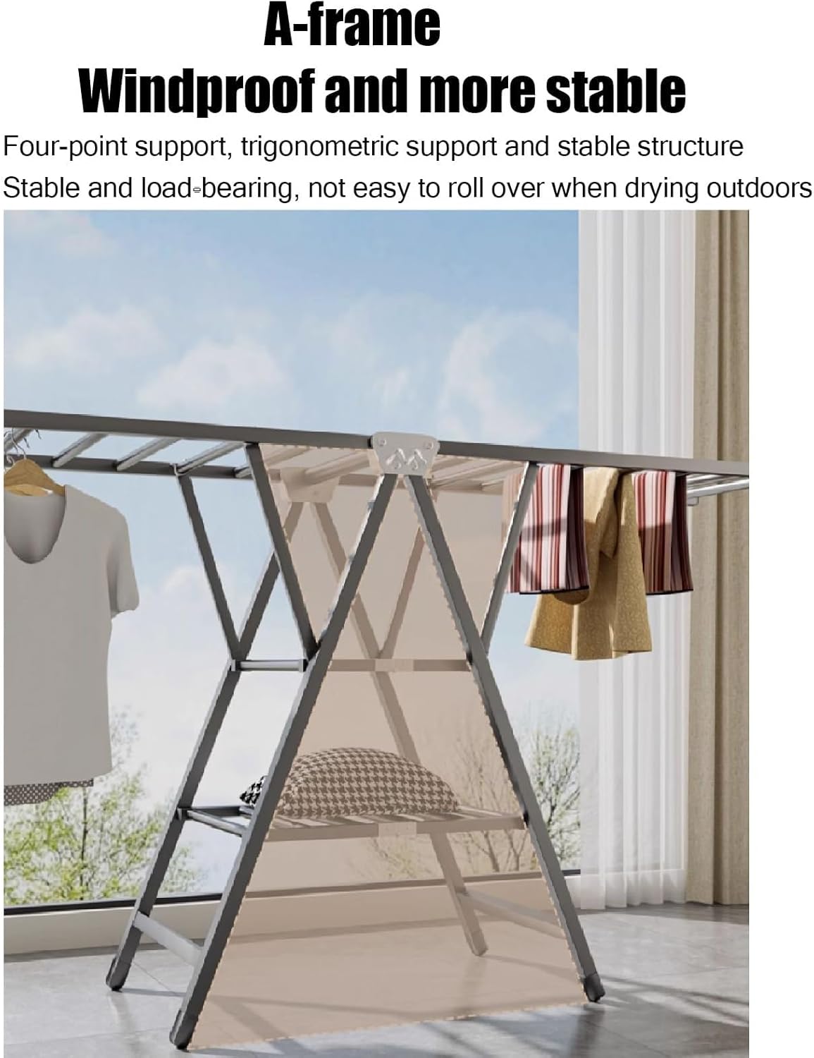 [SG Stock]Foldable Clothes Drying Rack Multifunctional Laundry Rack ...