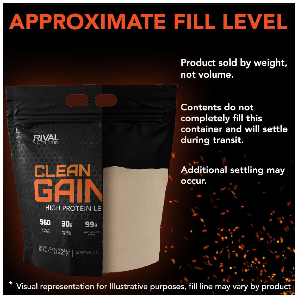 Rival Nutrition Clean Gainer - High Protein Lean Gainer (12 lbs ...