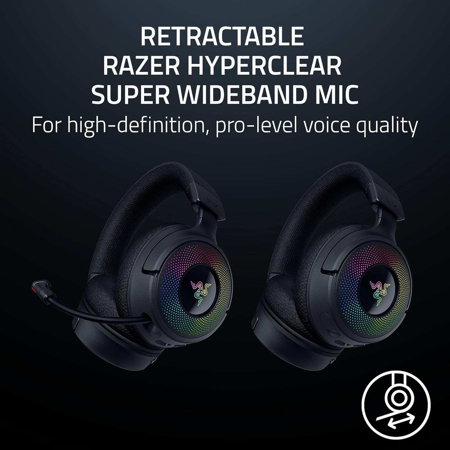 Razer Kraken V4 Wireless Gaming Headset with Chroma RGB – For PC, Mac ...