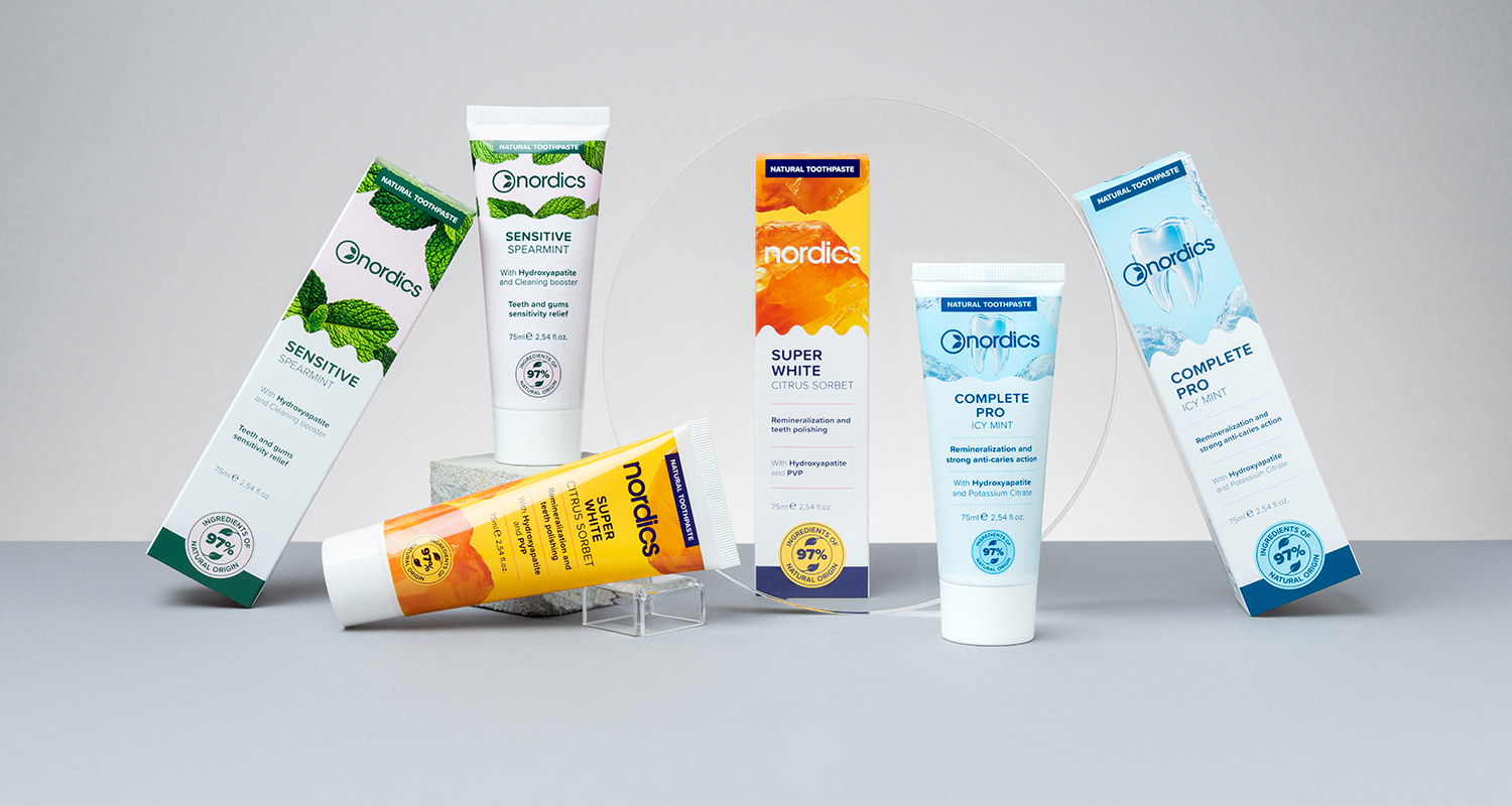 Nordics Natural Toothpaste Sensitive Spearmint with Hydroxyapatite ...