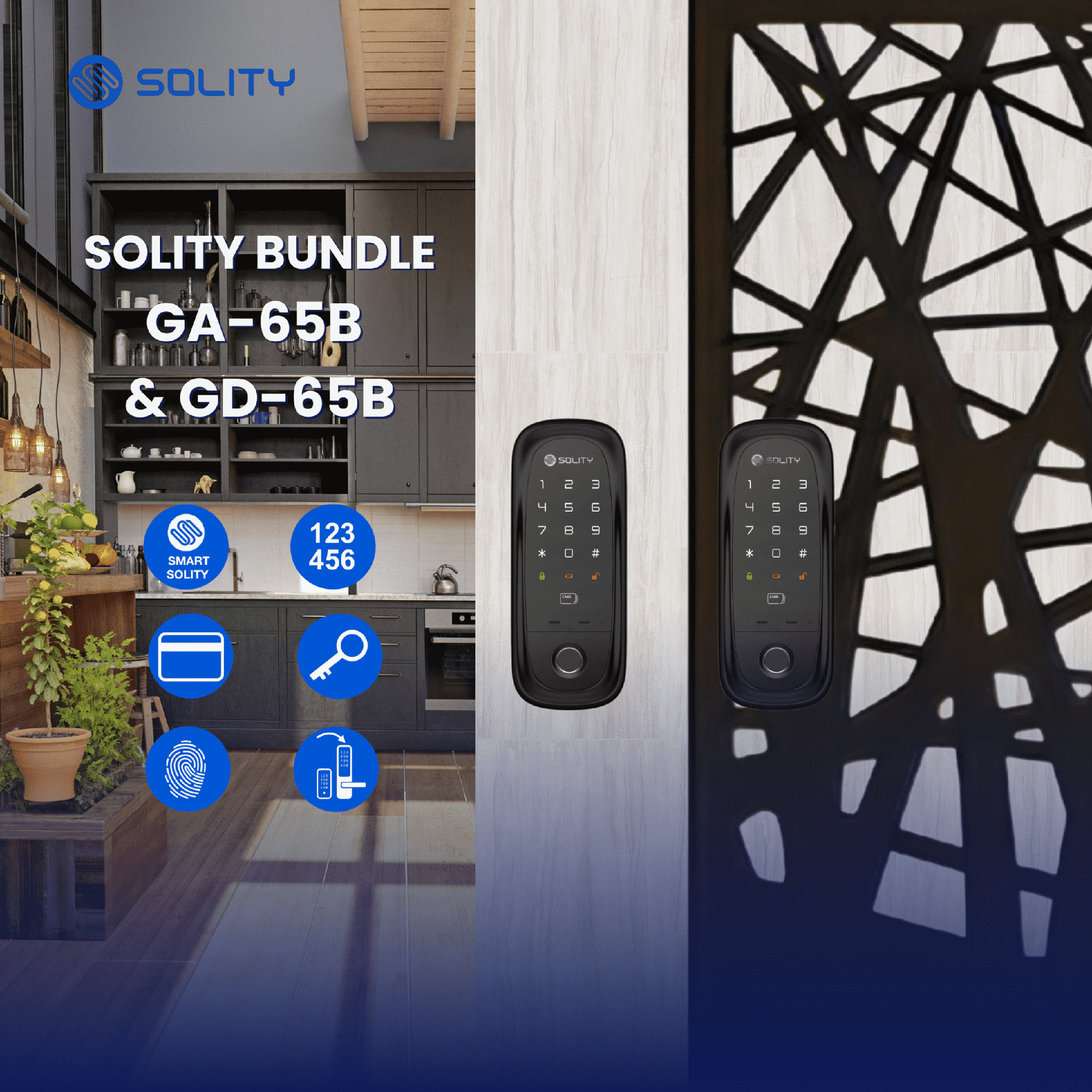 Solity GA-65B & GD-65B Smart Gate Locks: Effortless Dual Gate Security ...