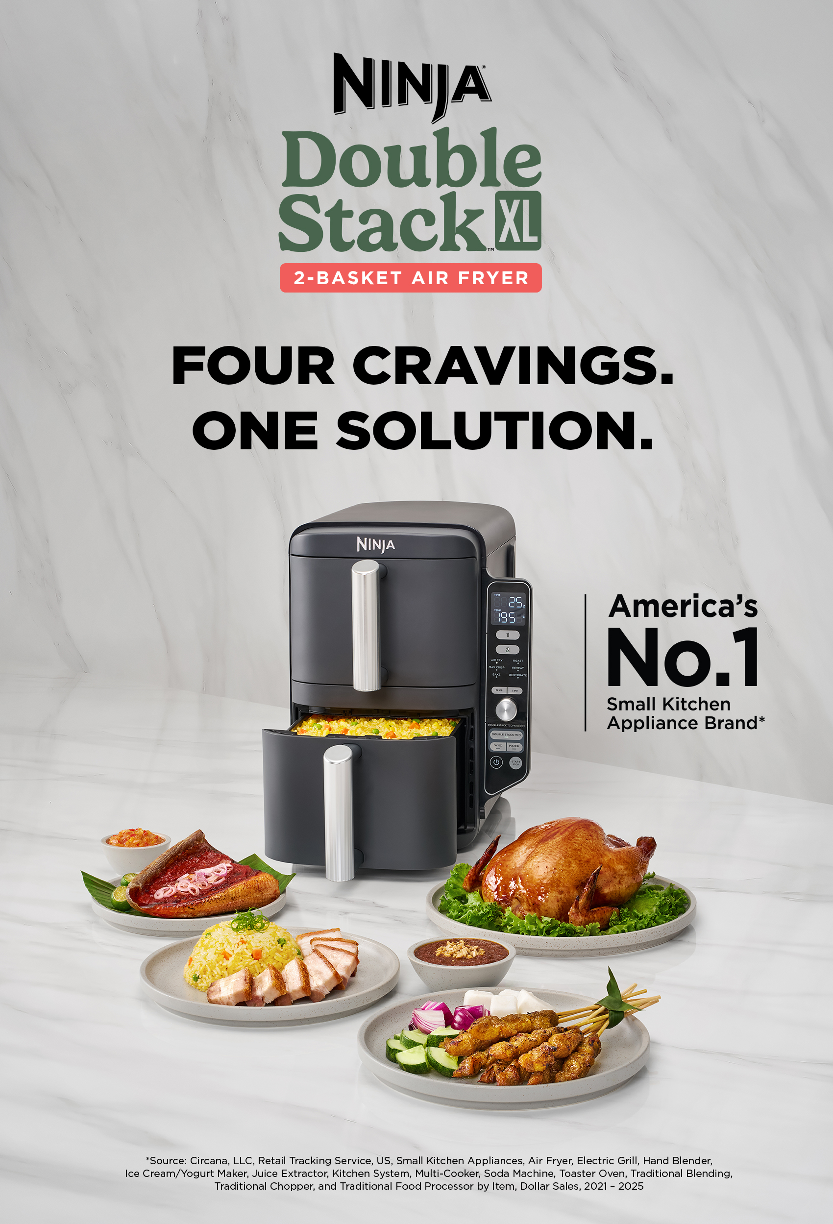 Ninja Double Stack XL 9.5L Air Fryer/ Dual Basket / DoubleStack - SL400 ...