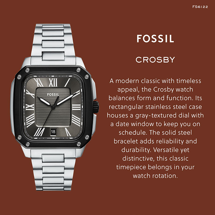Fossil Men's Crosby Analog Watch ( FS6122 ) - Quartz, Two Tone Case ...