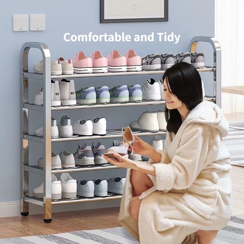 JOJO Stainless Steel Shoe Rack mini Shoe Rack Simple Shoe Rack Shelf ...