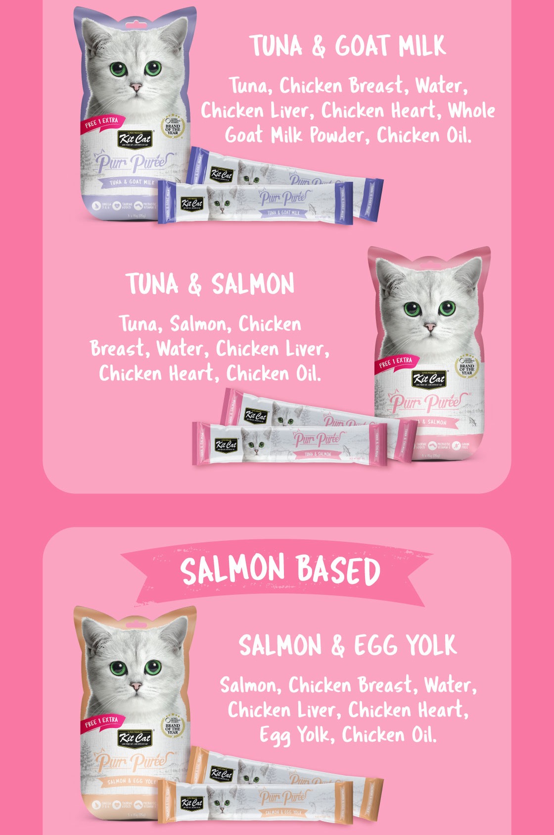 Kit Cat Purr Puree Liquid Cat Treats for Cats (5x15g) | Shopee Singapore