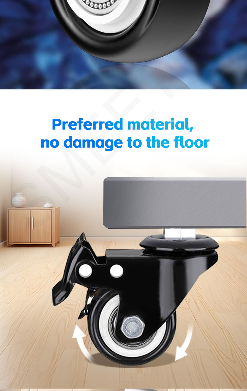 Universal Wheels for Table 360° Rotation Table Wheels Sliding Cabinet ...