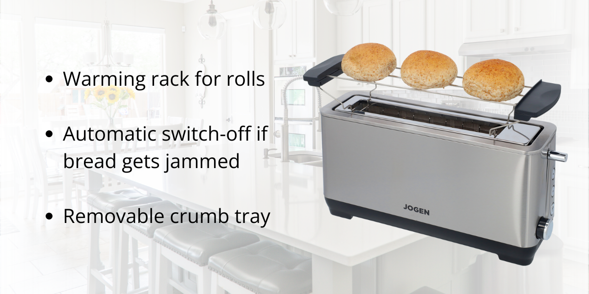 JOGEN BT 2216 Long Slot 2 Slices Toaster XL with Browning Control ...