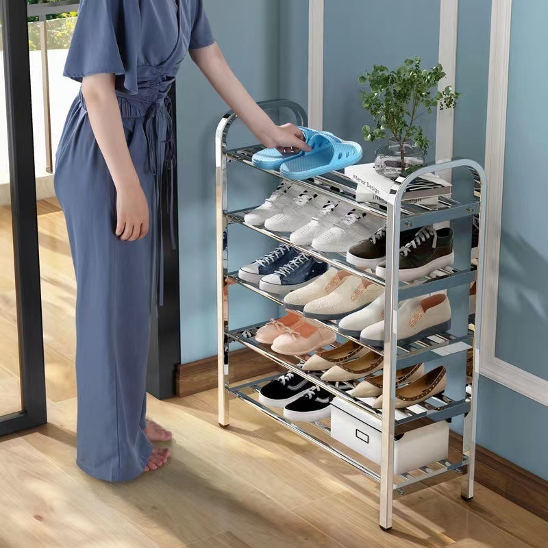 Metal Shoe Rack Stainless Steel mini Shoe Rack Multifunctional Shelves ...