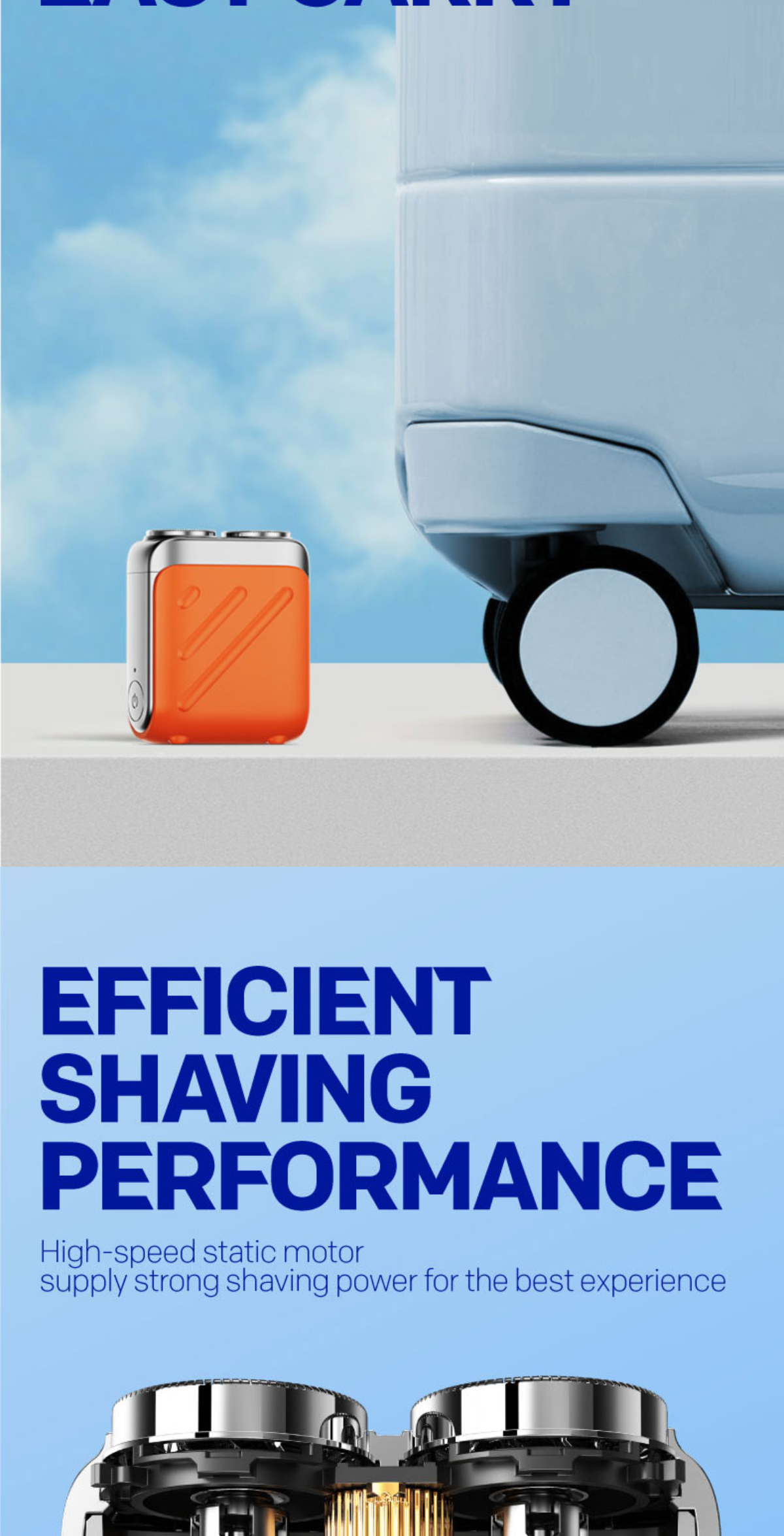 Skyworth CWXZ021 Traveller Portable Shaver with Travel Case Li-Ion ...