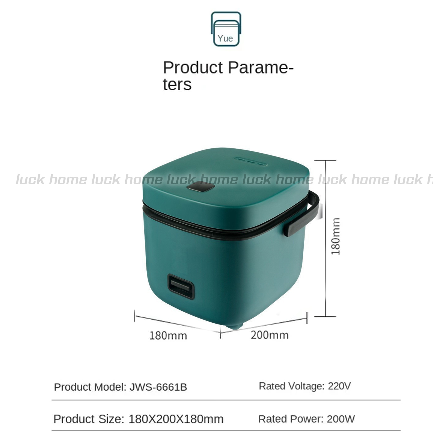 1.2L Mini Rice Cooker Cooker For 1~2 People Electric pot Food Grade Non ...
