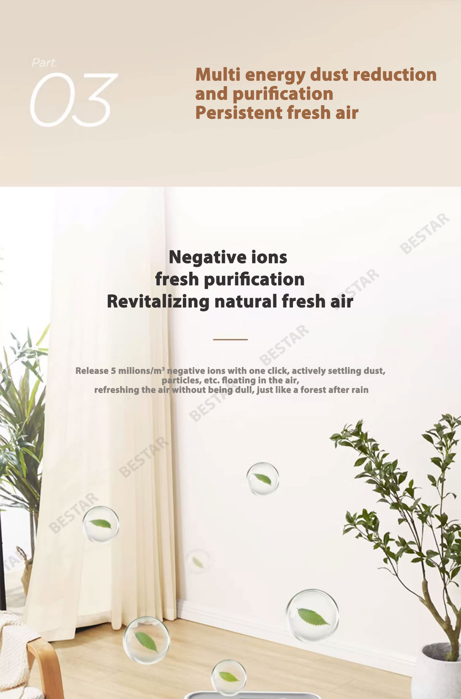 BESTAR ION PUREAIR PRO VERSION D120/D240 Dehumidifier/Negative Ion ...