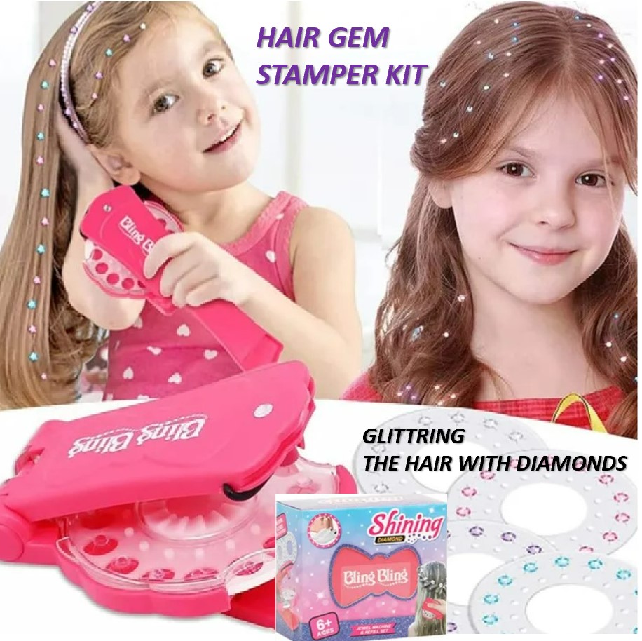 Bling Bling Hair Bedazzler Kit with 180 rhinestone / diamonds +