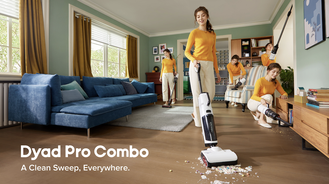 Roborock® Dyad Pro Wet and Dry Vacuum Cleaner | Double Rollers,  Self-Cleaning & Drying, 17000Pa Suction, App Control