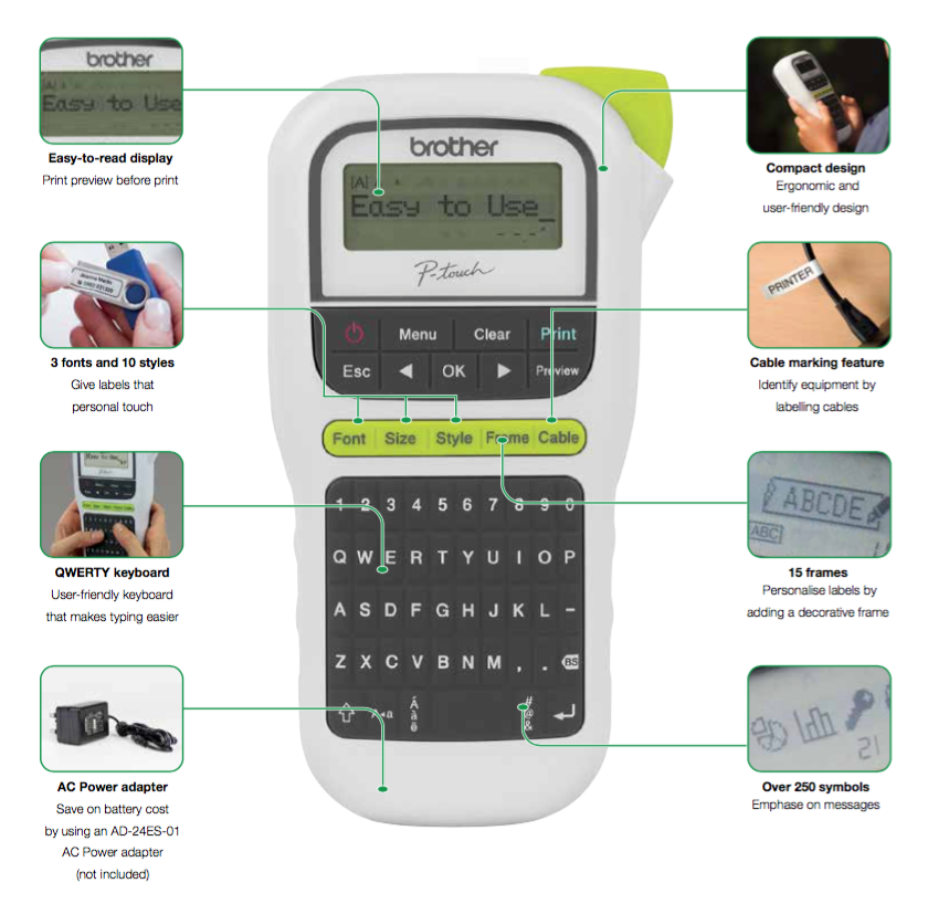 [SG Local Stock] Original Brother Label PT-H110 P-Touch Label Printer ...