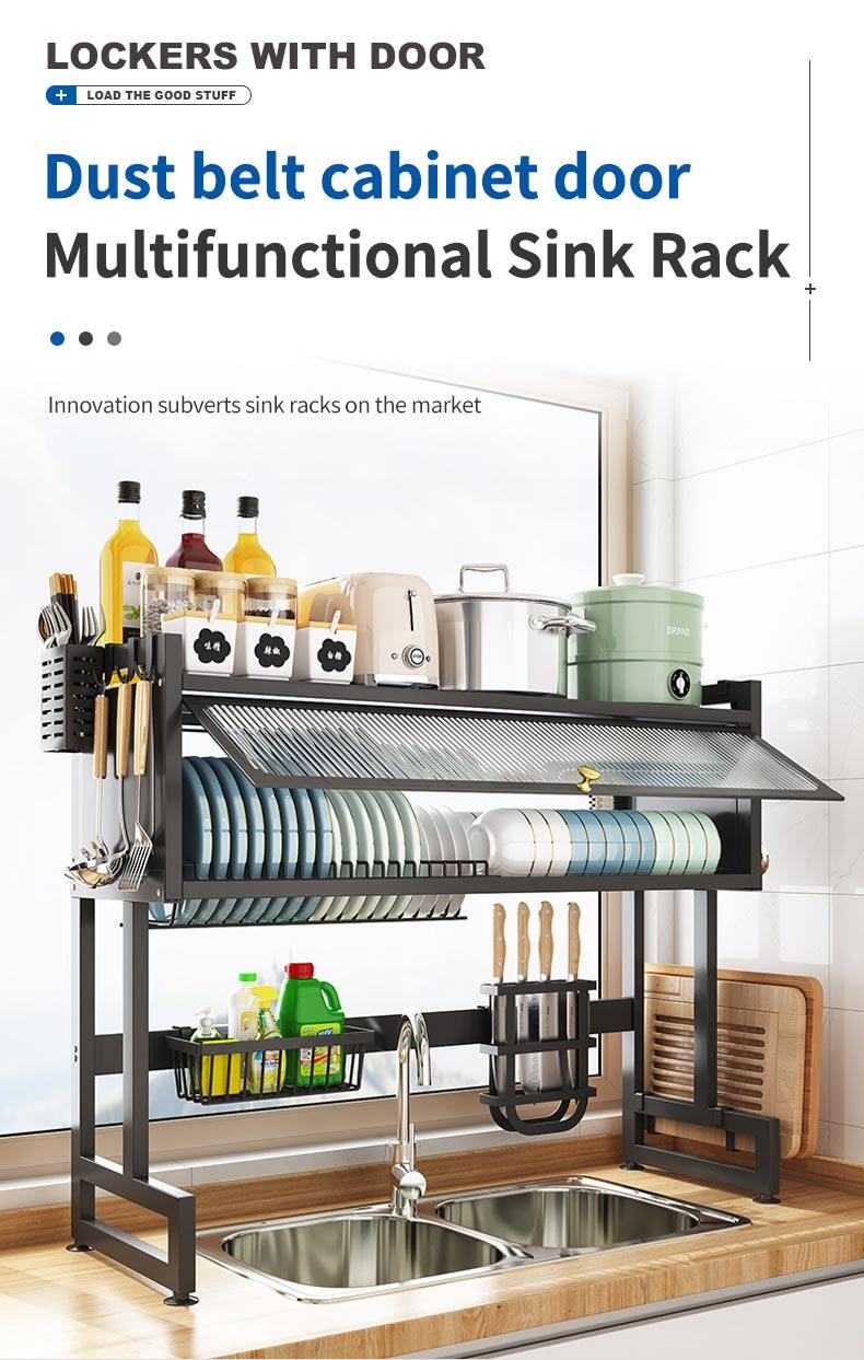 【SG Stock】Kitchen Rack Stainless Steel Sink Dish Rack Dish Drainer Rack ...