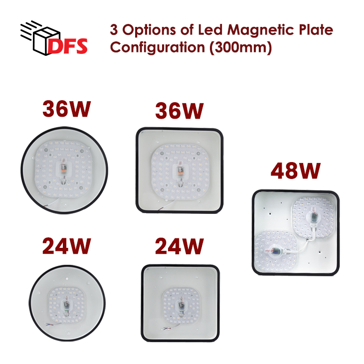 DFS LED Ceiling Light 230/300mm 24W/36W/48W Magnet Plate Light Balcony ...
