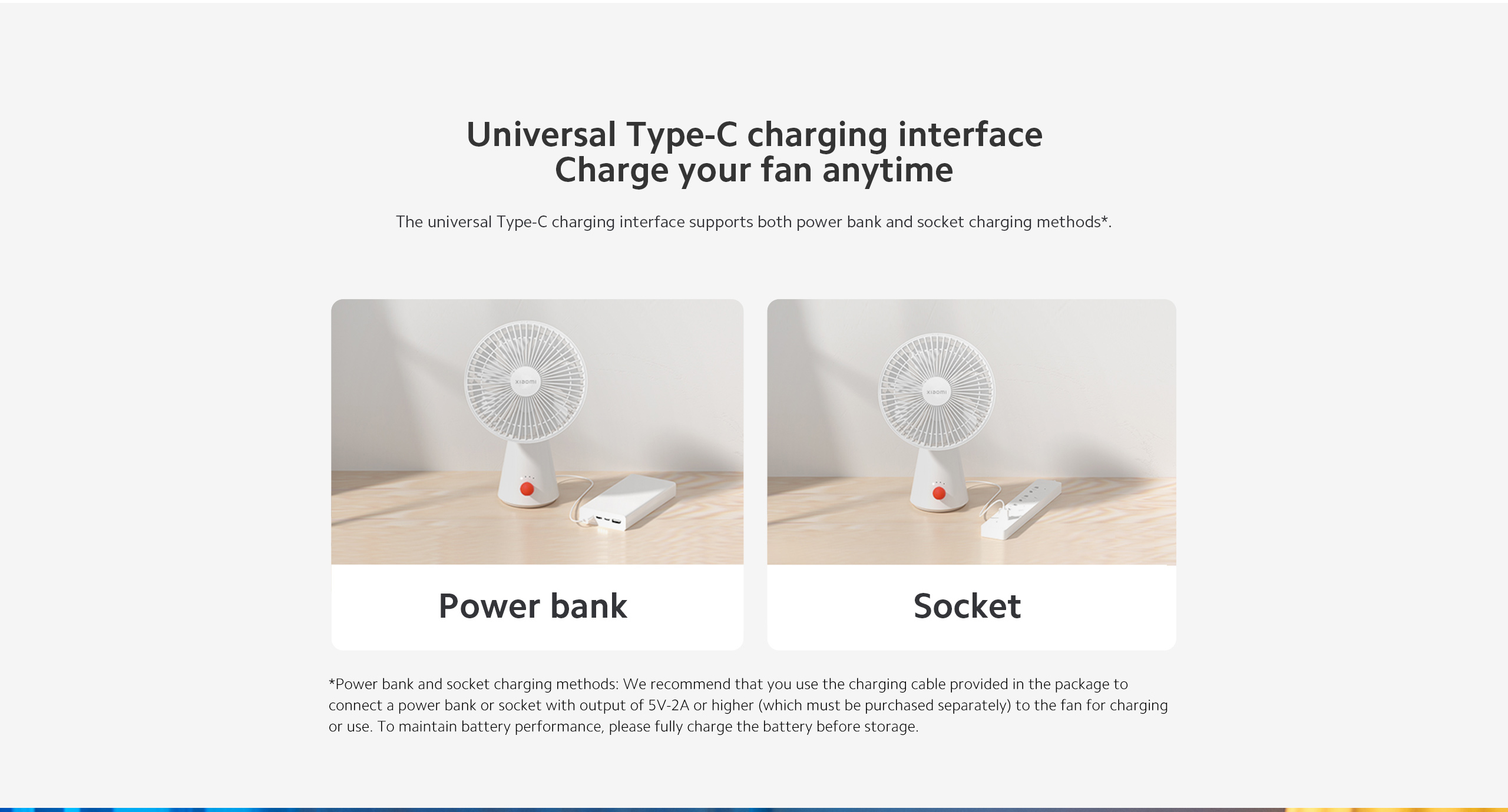 Xiaomi Rechargeable Mini Fan | Shopee Singapore