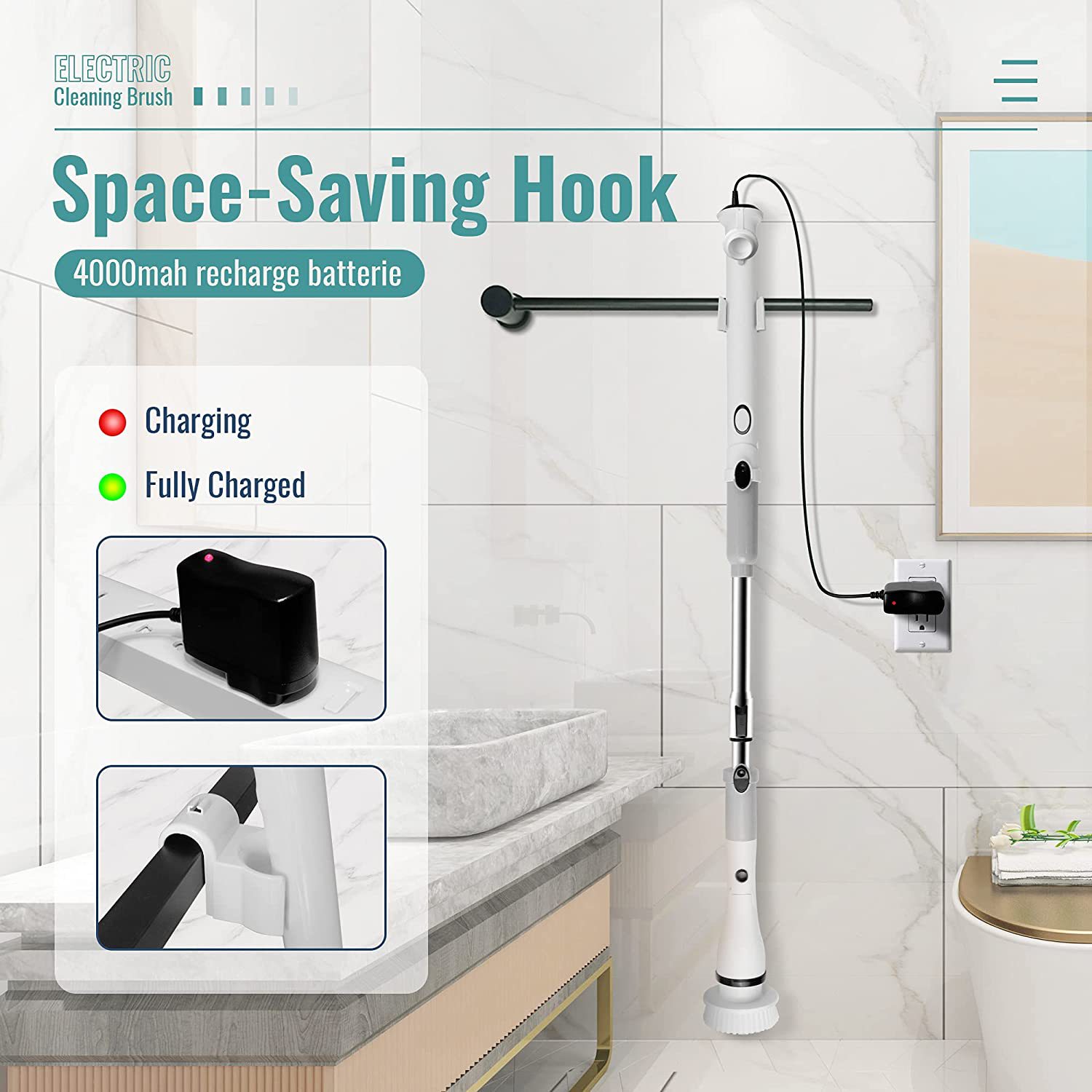 《SG STOCK》Electric rechargeable wireless window cleaner floor wall ...