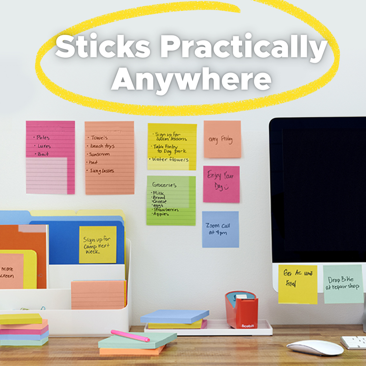 3M™ Post-it® Super Sticky Notes, 654-5SSNRP Wanderlust Pastels, 90 ...