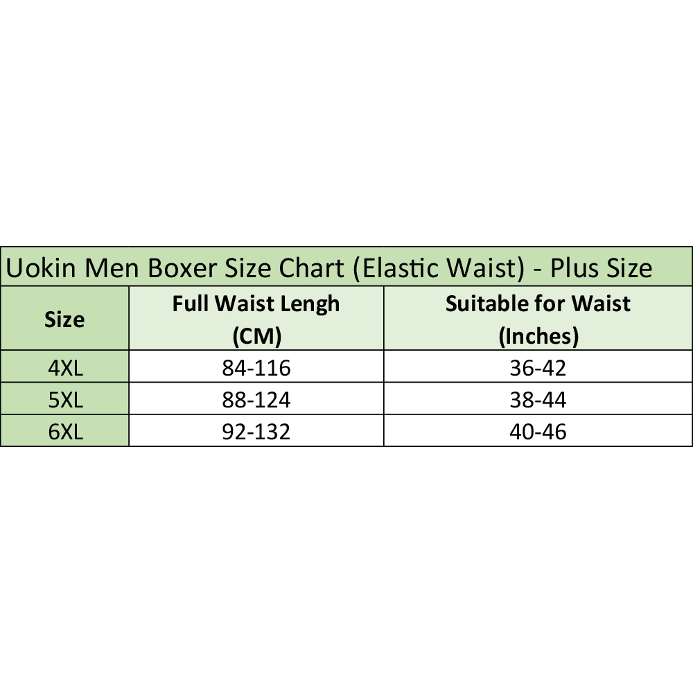 UOKIN Plus Size Men Boxer Shorts Underwear Trunk 85-145KG | Shopee ...