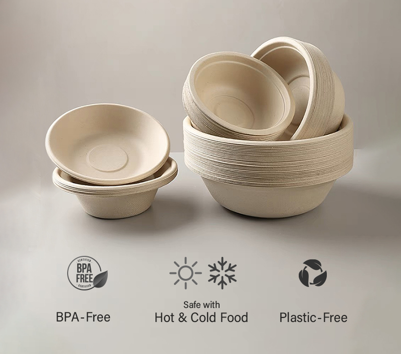Sugarcane Pulp Bio-degradable Sugar Cane Disposable Bowls Bagasse Bowl ...