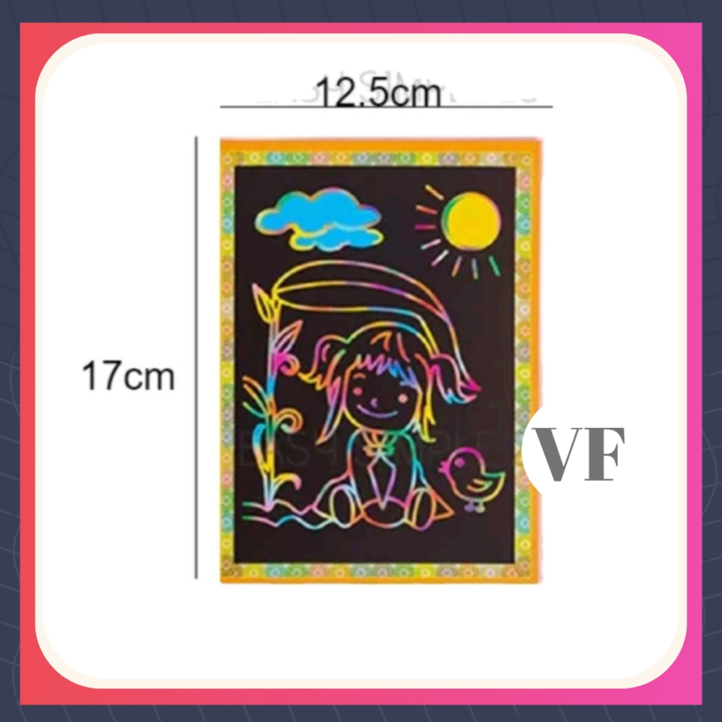 Magic Color Rainbow Scratch Art Paper Card Colorful scratch Art [Random ...