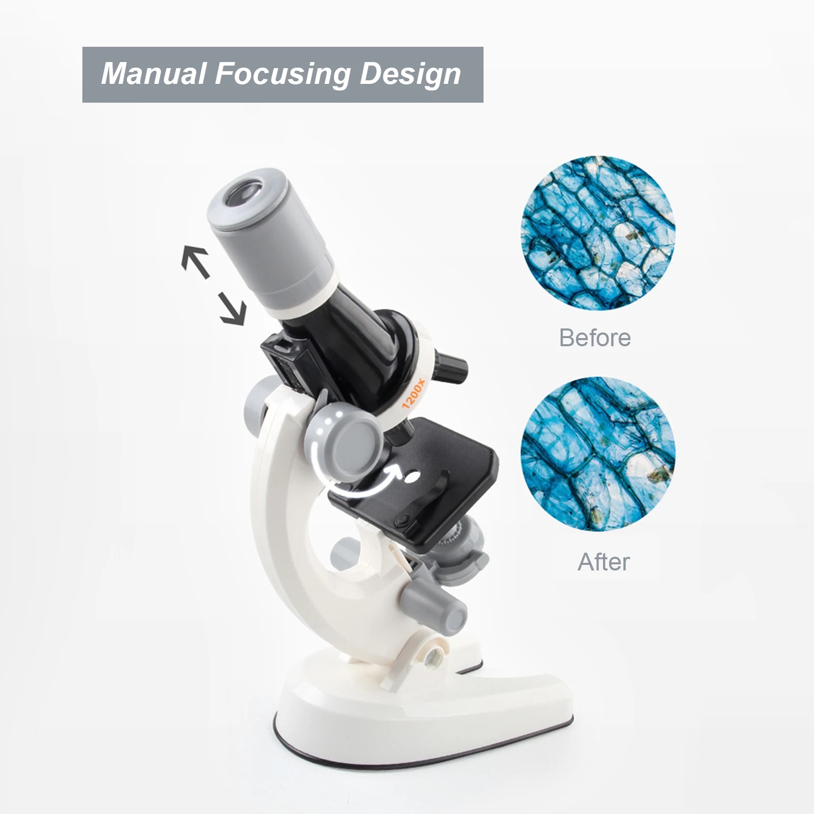 STEM Children's Microscope Kit | 1200X Magnification | Kids Educational ...