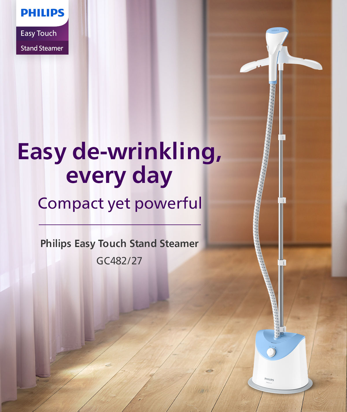 EASY TOUCH STAND STEAMER (GC482/27) | TANGS Singapore