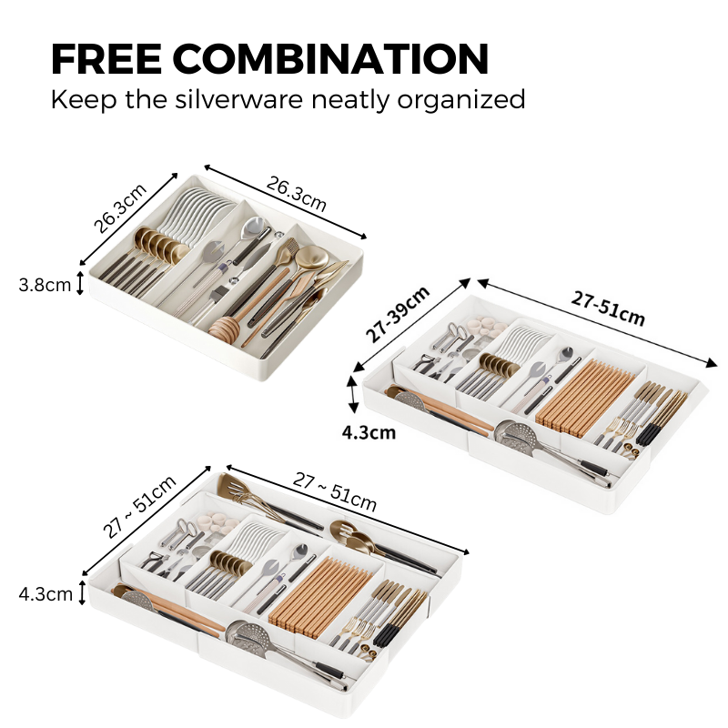 [Ready Stock] Cutlery Drawer Organizer Tableware Silverware Holder ...