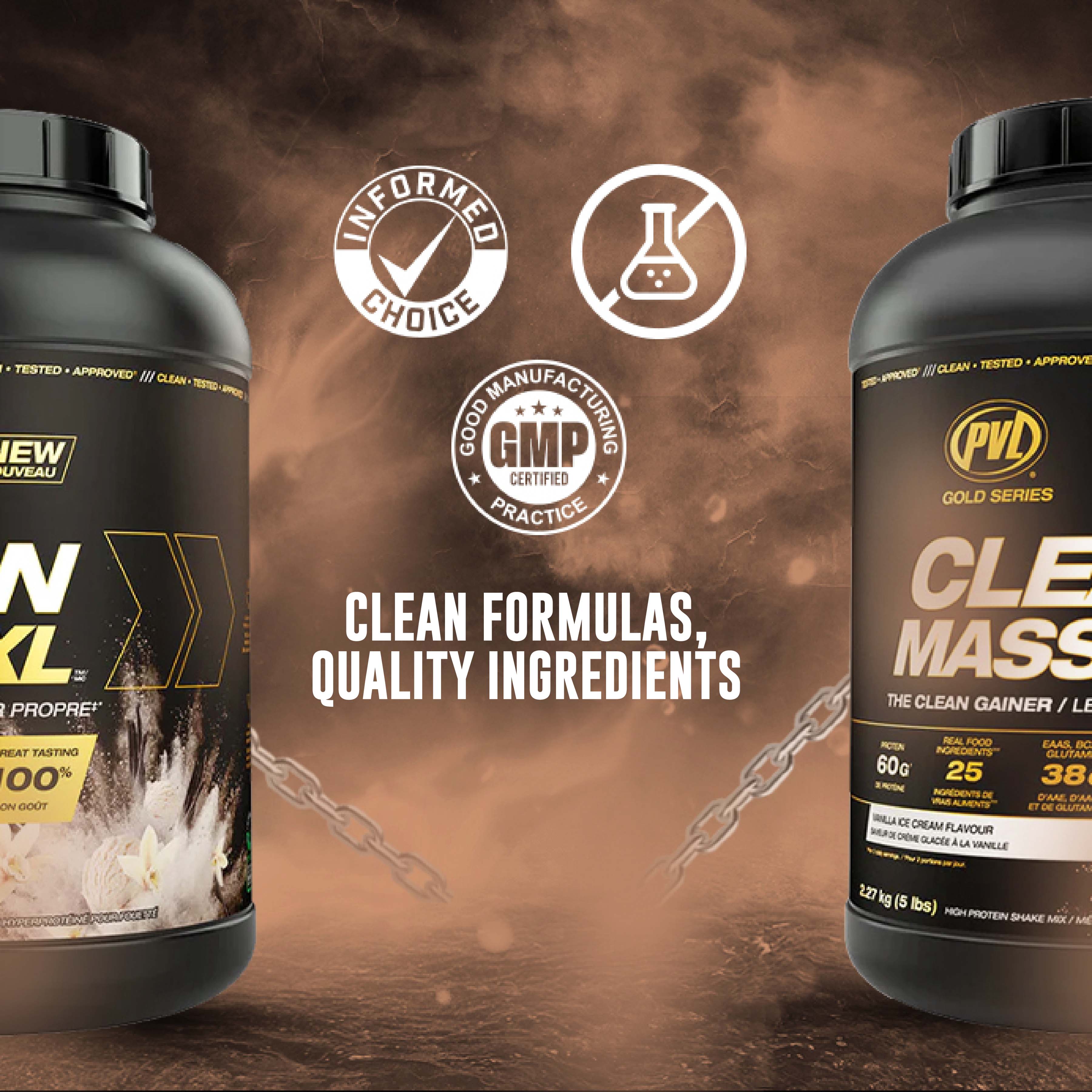 PVL Clean Mass XL, Weight Gainer Protein Powder, EAAs, BCAAs ...