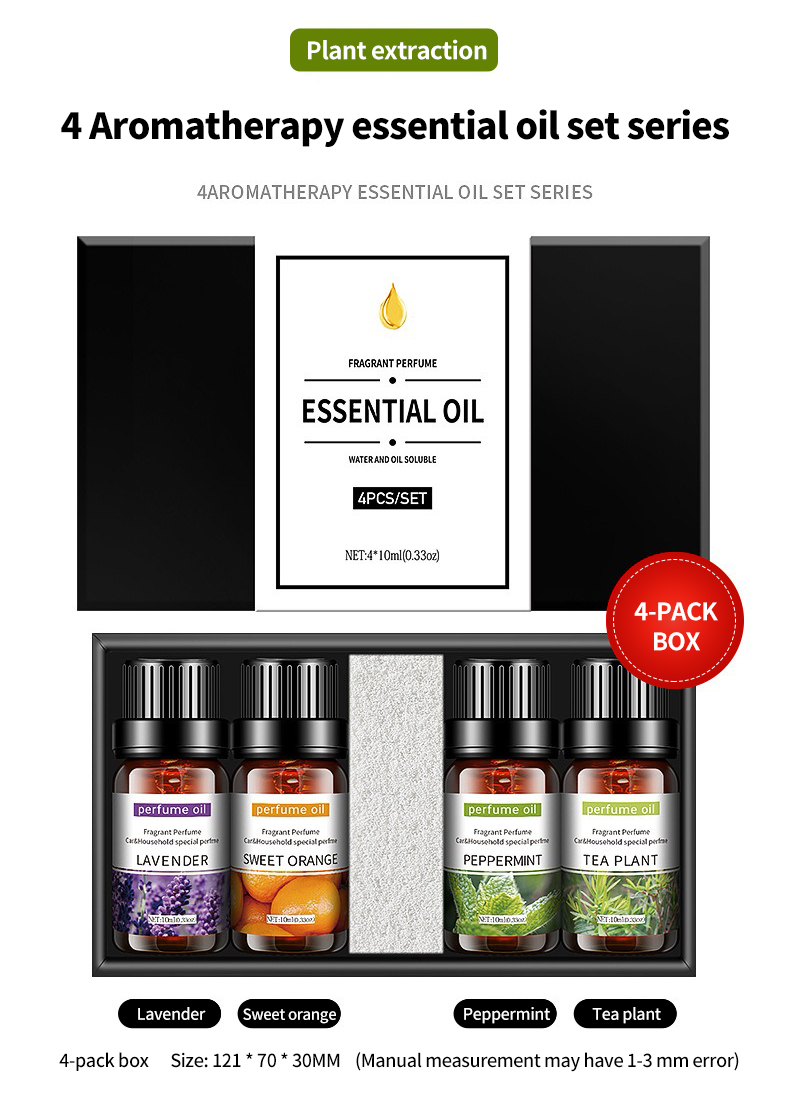 Pure Essential Oil Set for Humidifier Diffuser Burner 10ml x 6 bottles ...