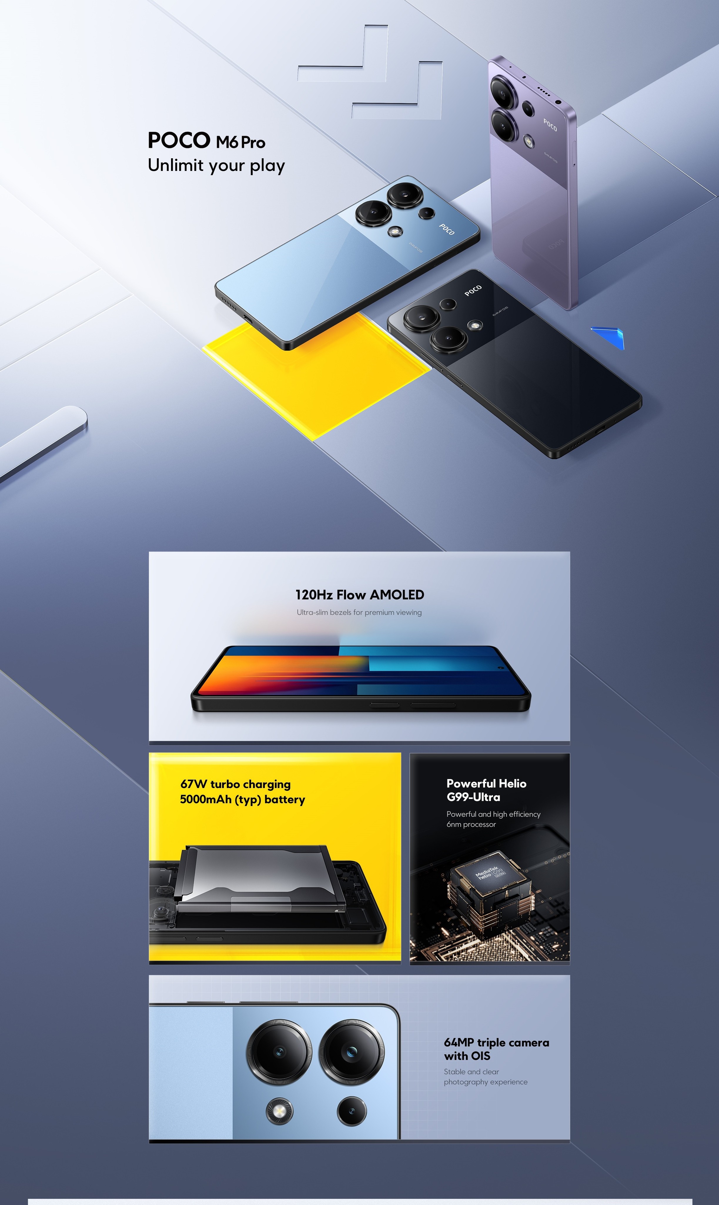POCO M6 Pro powered by Helio G99-Ultra 8+256G/12+512G Global Version in ...