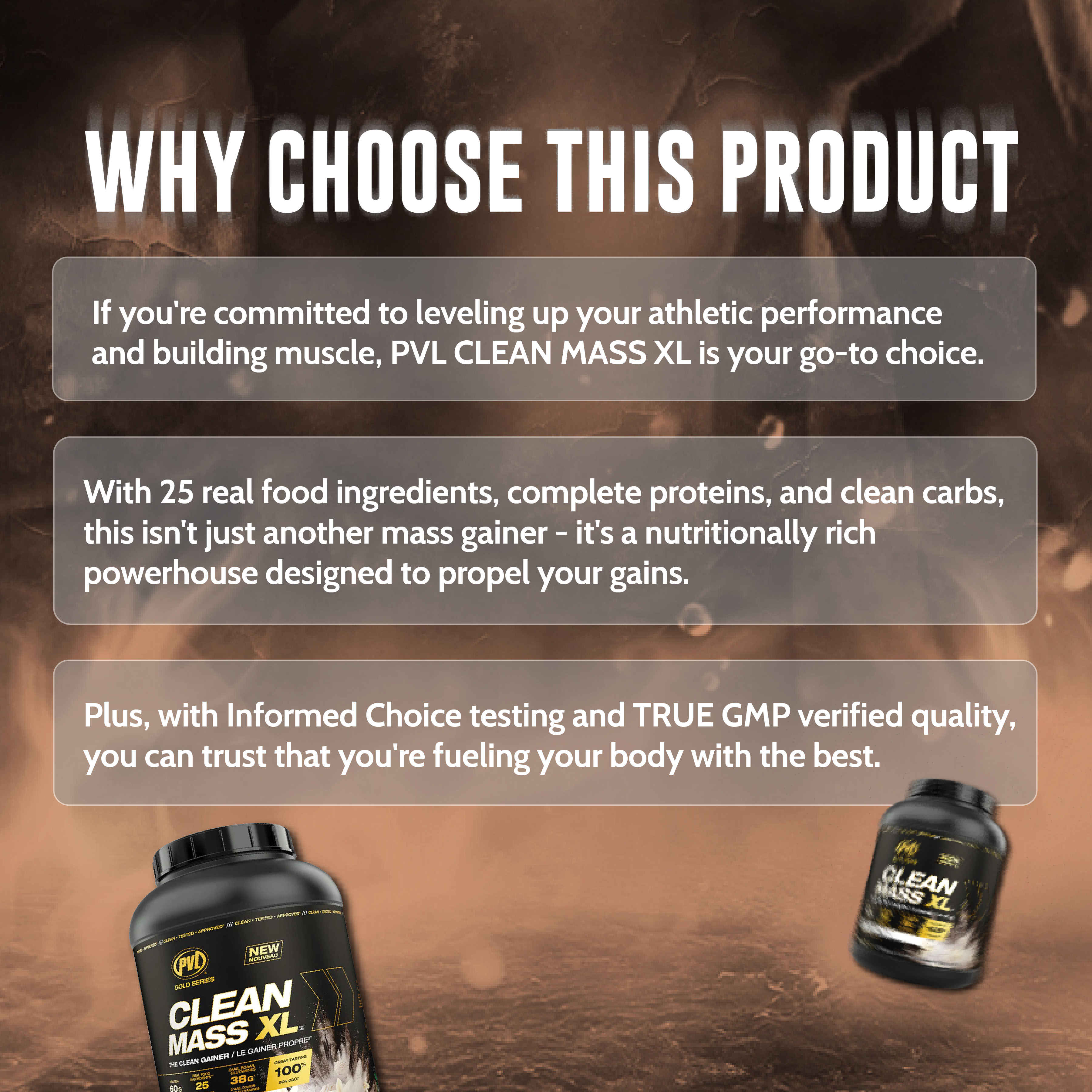 PVL Clean Mass XL, Weight Gainer Protein Powder, EAAs, BCAAs ...