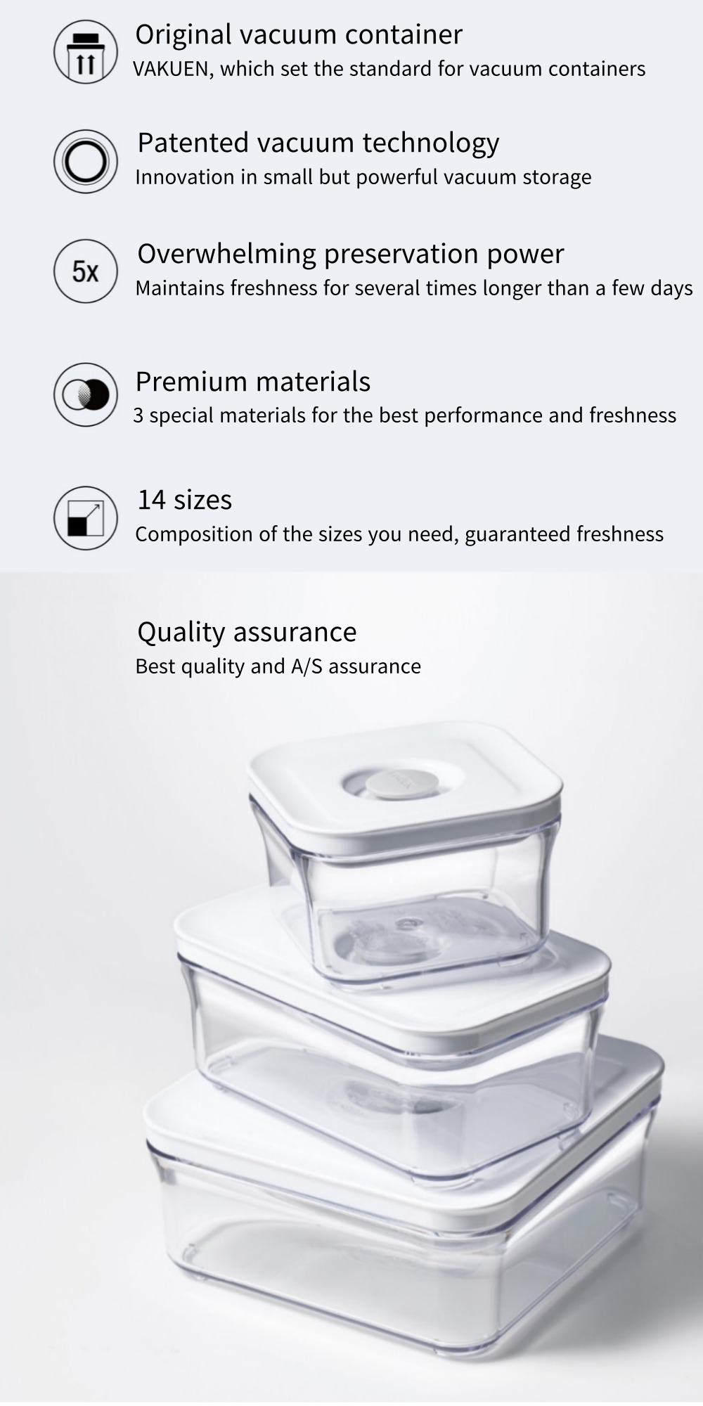[VAKUEN] Mach 11-piece extra set premium vacuum food storage container ...