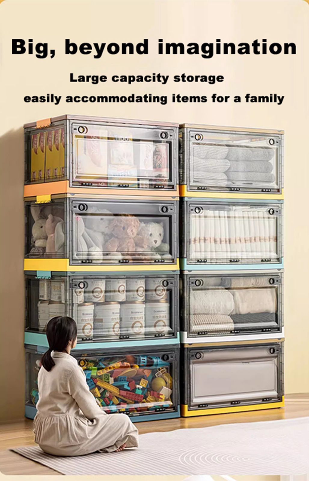Next Day Salvo Foldable Storage Box 0rganiser Storage Clothes Stackable ...