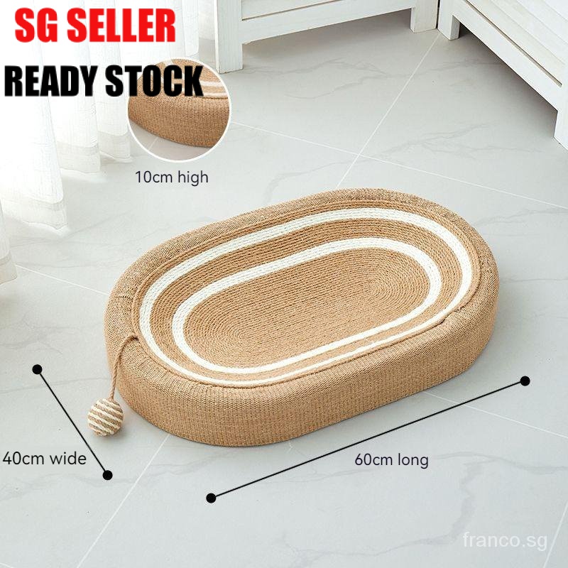 [SG Seller] Full Sisal Big Cat Scratch Board Cat Nest Summer ...