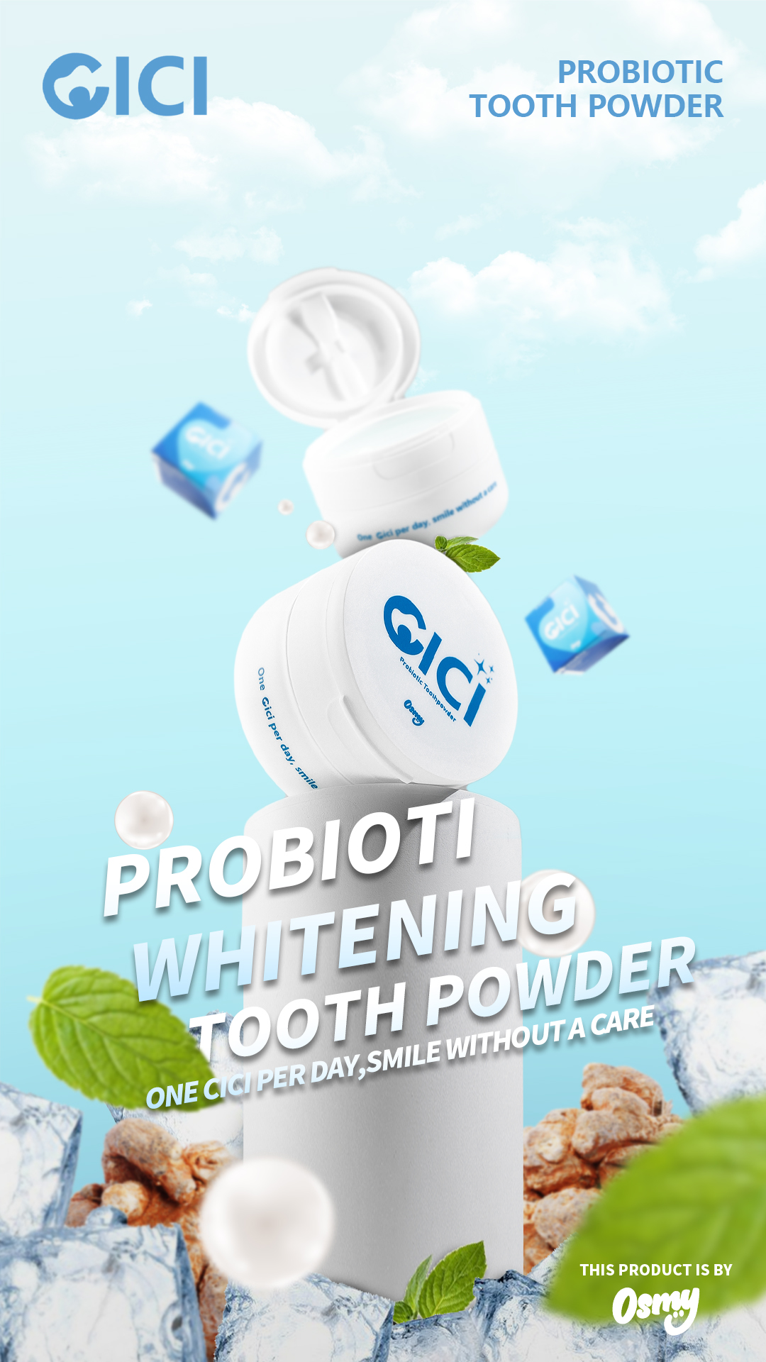 CICI Probiotic Whitening Tooth Powder (OSMY BY SOM1) - Whiten Teeth ...
