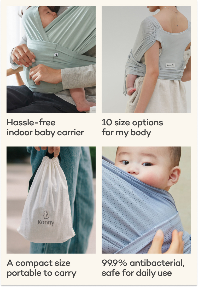 Konny Easy To Use Baby Sling Baby Carriers How To Wear A Sling