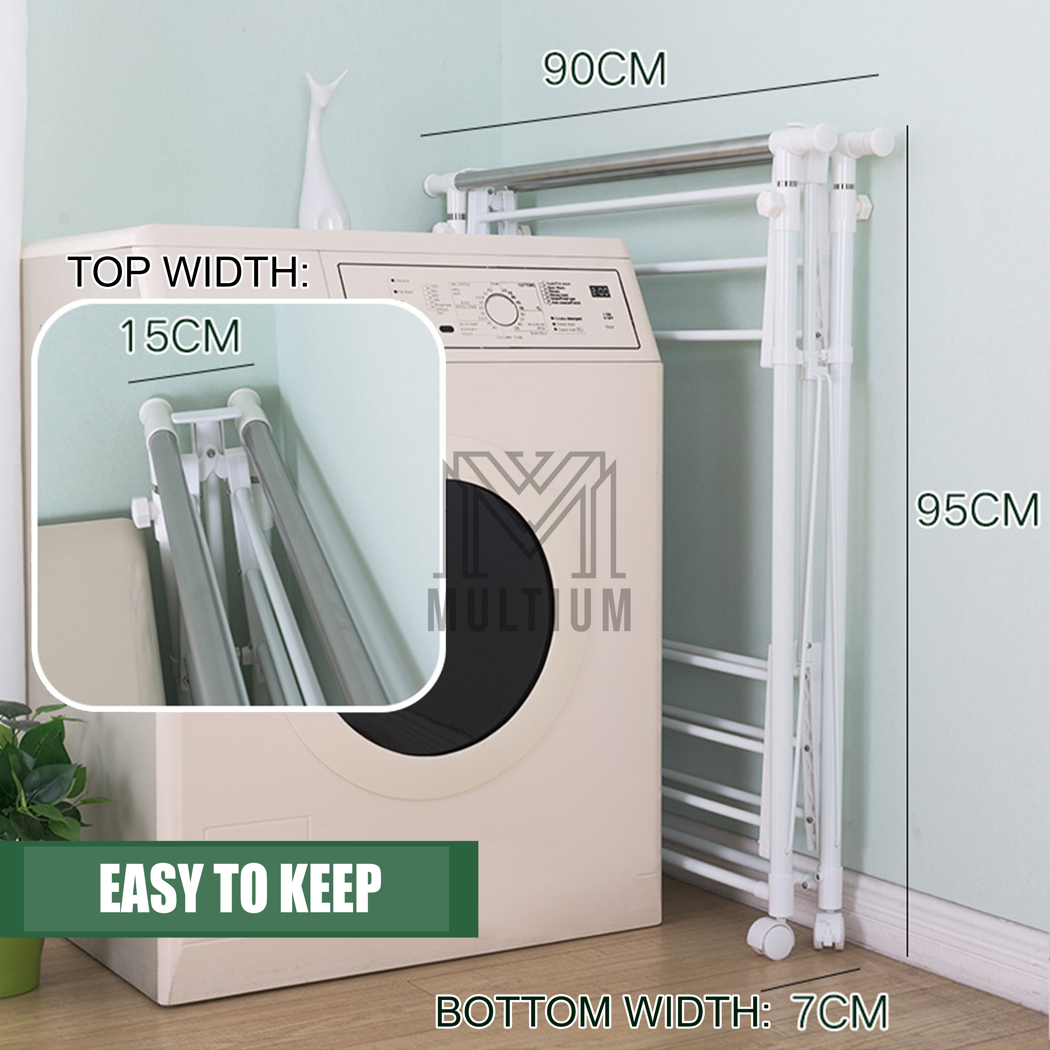 Clothes Drying Rack 1.5M 2 Poles (NO INSTALLATION) Laundry Rack ...